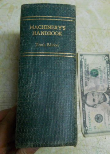 MACHINERY&#039;S HANDBOOK 10th EDITION-The Industrial Press-1941-Vintage-collectable!