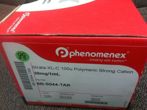100 Phenomenex 8B-S044-TAK Strata-X-C 100 µ Polymeric Strong Cation, 30 mg/1 mL