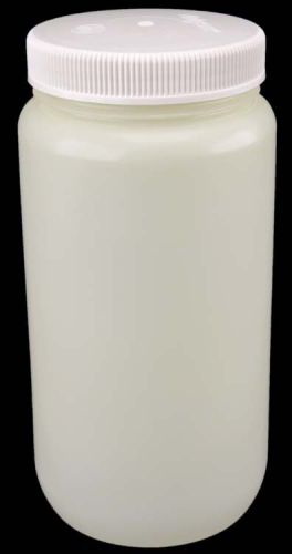New nalgene 2l 2000ml 1/2 gal hdpe plastic large wide-mouth round bottle w/cap for sale