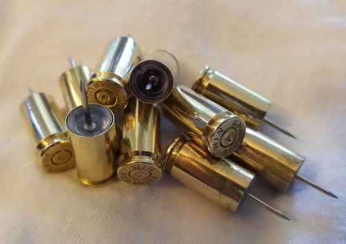 9mm Bullet thumbtacks/pushpins. Lot of 10