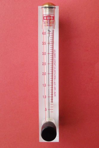 NIB King Instruments Air Flowmeter 7530 111 5C-01 4SCFM with valve