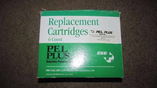 Zee medical box of 6 replacement respirator cartridges new P.E.L. Plus