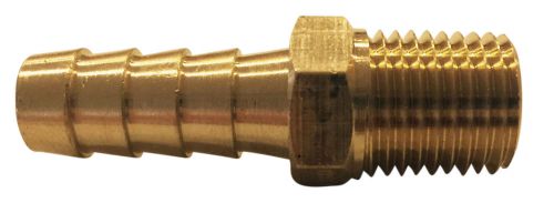 1/2 Hose Barb x 1/2 Male Pipe Thread (NPT) Brass Hose Barb, 6 Pack, # MPT-8-8