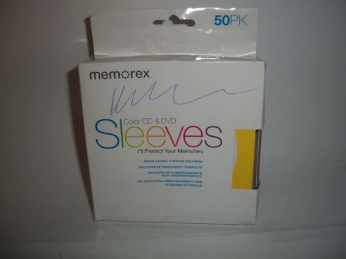 Memorex  Mutli-Color CD,DVD,  Sleeves - 50 Pack