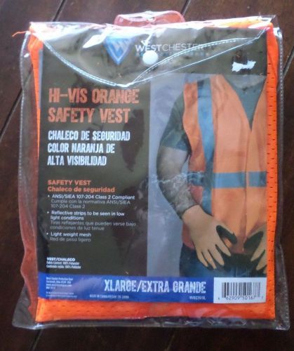 Brand New West Chester HI-VIS Orange Safety Vest ~XLarge~ Light Weight Mesh!
