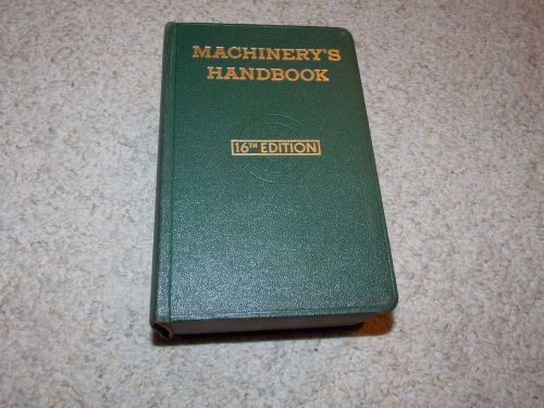 VINTAGE 1959 16TH EDITION MACHINERY&#039;S HANDBOOK NICE CLEAN COMPLETE HARDCOVER