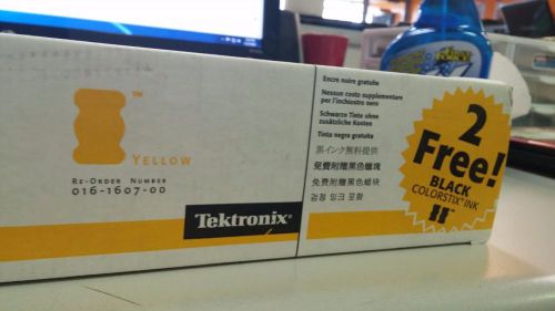 LOT OF 1 GENUINE YELLOW  PHASER 840 COLORSTIX INK SEALED AND 3  BLACKS  UNITS