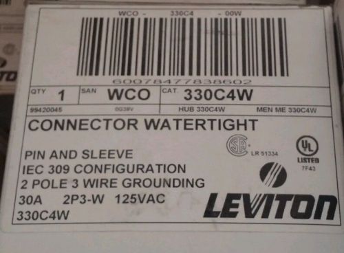 Leviton 330C4W  PIN &amp; SLEEVE CONNECTOR