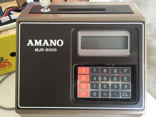 Amano MJR-8000N Computerized Time Recorder  $375 Excellant Condition