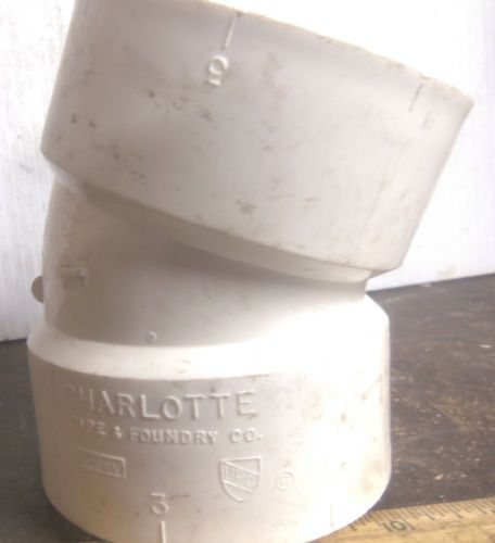 Charlotte Pipe &amp; Foundry Co. – 3” PVC Elbow (NOS)