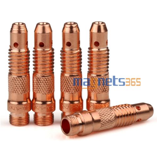 NEW 5pcs TIG Welding Torch Collet Body 2.4*47mm 10N32 PTA WP17,18 &amp; 26