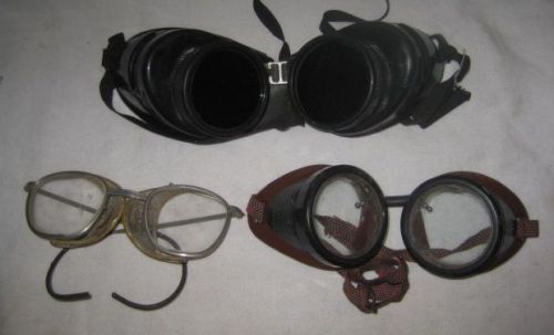 Vintage Lot of Three Safety Goggles – American Optical/Welsh/Unbranded