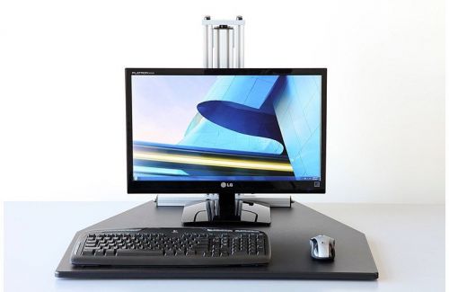 $379 ERGO DESKTOP &#034;Wallaby&#034; ED-WL Adjustable Height Full-Sized Desktop (Black)