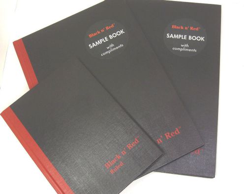 Black N&#039; Red lot (1) E66857 &amp; (2) D66174 Casebound Notebook Ruled Notebooks NEW