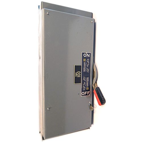 Square d 200 amp fused panel board switch enclosure 3 pole 3 phase model qmb-324 for sale
