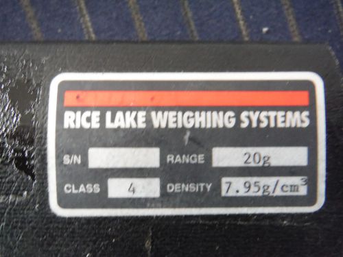 Rice Lake Weighing Systems 20g Calibration Weight in box