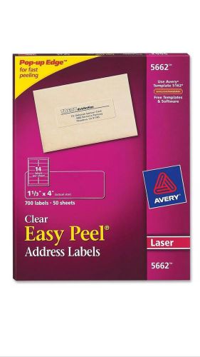 Avery 5662 Easy Peel Address Label - 1.33&#034; Width X 4.12&#034; Length - 700