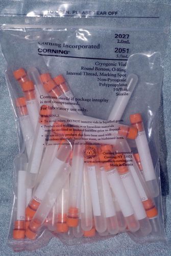 New Corning 5 mL Cryogenic Vials (#2051), Bag of 50