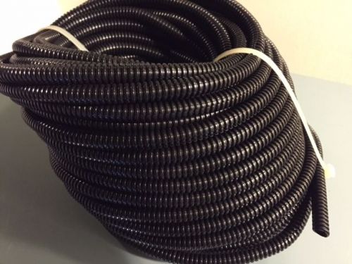 100ft - 1/4&#034; Black Split Loom Wire Hose Cover Conduit Poly Tube