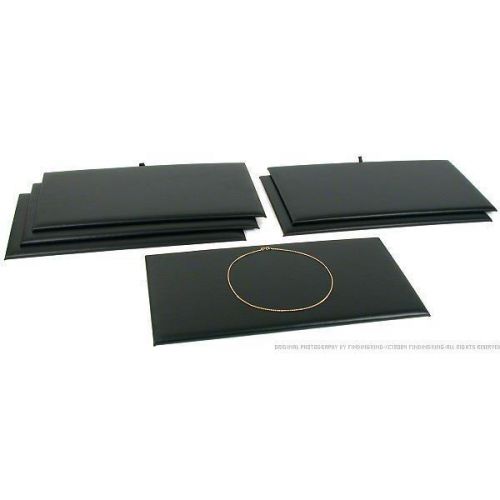 6 jewelry chain display pad black faux leather unit for sale