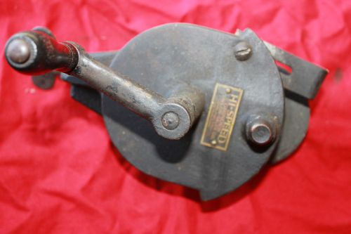 Vintage Grinding Wheel Hand Crank Bench Top Clamp Tool, Taylor-Sales CO.