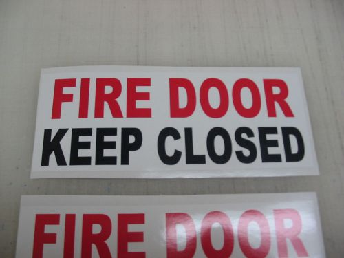 5 FIRE DOOR KEEP CLOSED Sticker Decals Inspection Hose Extinguisher Alarm Smoke