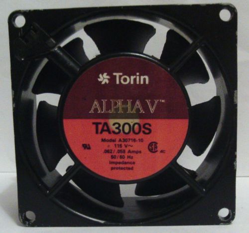Torin Alpha V TA300S 115VAC Axial Fan A30716-10 .062/.058 Amps 80mm