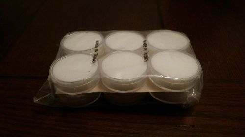 12 NEW WHITE JARS CONTAINERS GEMS STONES ROCKS COINS JEWELRY MAKING DISPLAY