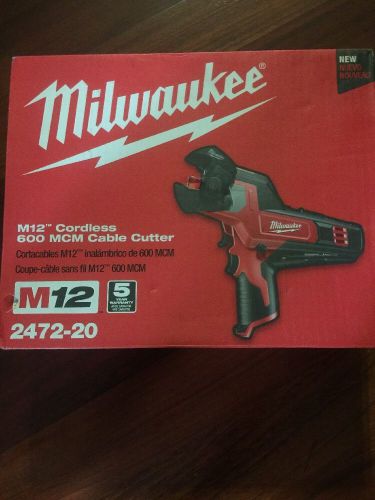 NEW MILWAUKEE M12 CORDLESS 600 MCM CABLE CUTTER