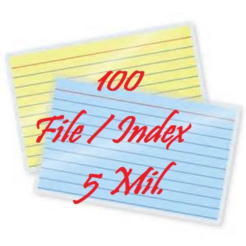 5 Mil 3-1/2 x 5-1/2 Laminating Laminator Pouches Sheets,  Index Card 100 PK