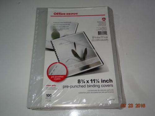 Office Depot® Brand Clear Binding Covers,Prepunched, 8 3/4&#034; x 11 1/4&#034;,Box Of 100