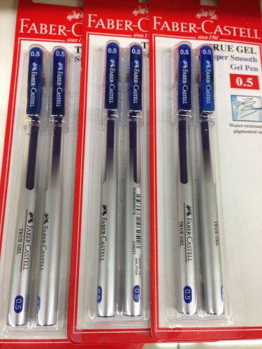 Faber Castell Speed X Blue ink 0.5mm head 6 pens set super smooth gel pen