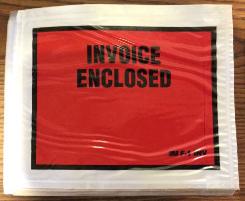 INVOICE ENCLOSED Packing List Envelopes- LOT of 215 - 3M F-1 INV - Self Adhesive