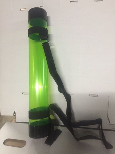 18&#034; short poster tube (green) with carry on strap, free shipping for sale