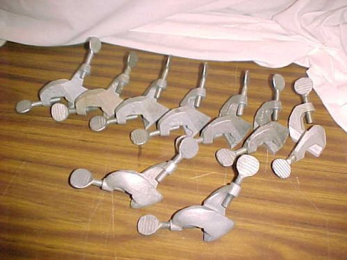 Lot of 9 Fisher Castaloy Angle Angled Lab Stand Clamps Accessory 5&#034;