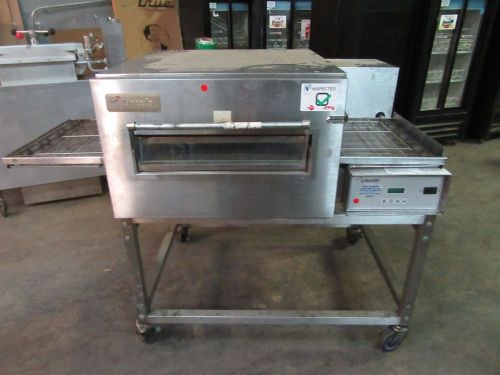 LINCOLN IMPINGER 1132-000-U CONVEYOR PIZZA OVEN ELECTRIC W/ STAND ON CASTERS