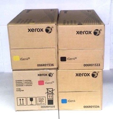 NEW Genuine Xerox iGen4 Toner 006R01533 006R01534 006R01535 006R01536 Set of 4