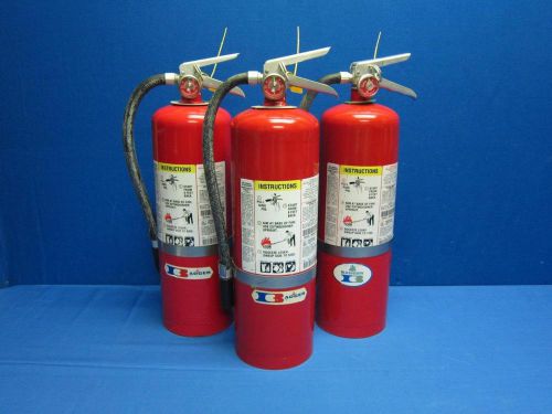 Lot (4) Badger ABC 10 Lbs. Dry Chemical Fire Extinguisher Model 10MB-8H