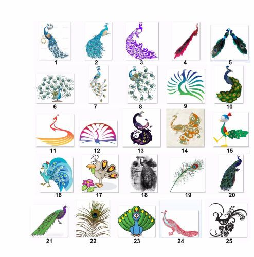 30 Square Stickers Envelope Seals Favor Tags Peacocks Buy 3 get 1 free (p2)