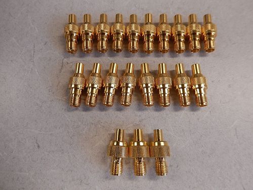 LOT OF 21 GOLD PLATED AMPHENOL CONNEX 242129 MCX - SMA (F/F) JACK CONNECTOR 826
