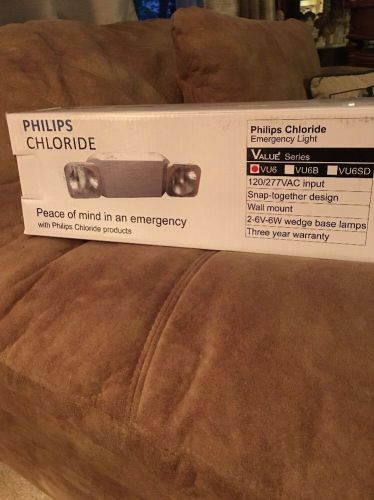 Philips chloride vu6 emergency light 120/277 vac input for sale