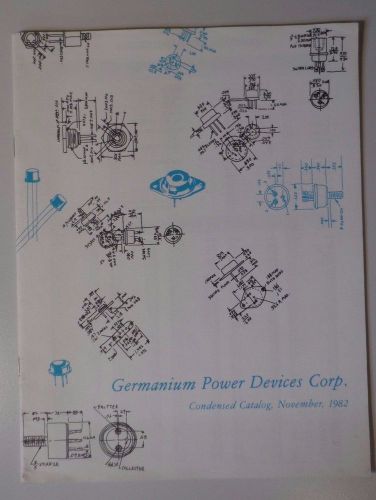 1982 Germanium Power Devices Corp GPD Condensed Catalog