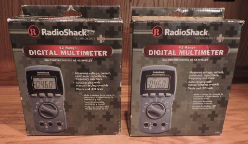 Lot of 2 Radio Shack Technology Plus 42-Route Digital Multimeters/New-In-Box