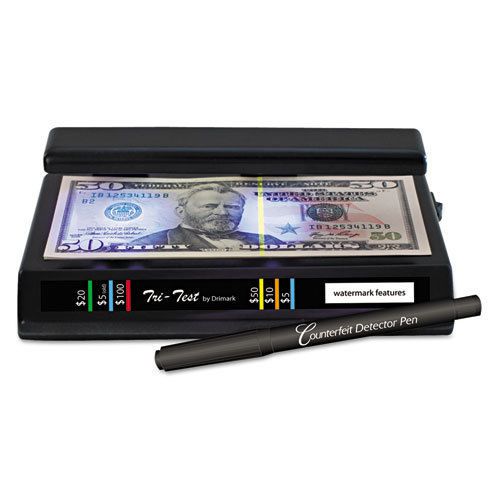 Tri test counterfeit bill detector, uv with pen, 7 x 4 x 2 1/2 for sale