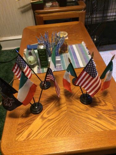 6 Inches X 4 1/2 Inches Desk Flags (8) With Four Holders