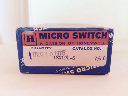 Honeywell MICRO SWITCH 1EN194-S ~ NEW OLD STOCK ~ Free Shipping