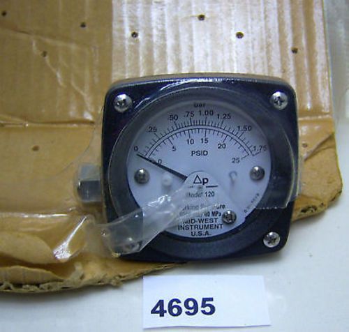 (4695) midwest instruments pressure gauge 120sa-10-00 1.75bar for sale