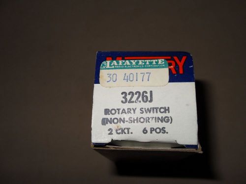 New mallory 3226j rotary switch non shorting 6pos 2 ckt. vintage nib nos for sale