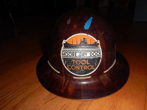 Vintage MSA Skullgard 5 hard hat Moore Dry dock tool control mining machinist