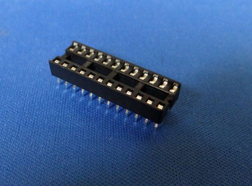 IC Sockets, 24 Pin DIP .3&#034; narrow, low profile soldertail, Quantity of 8 Sockets